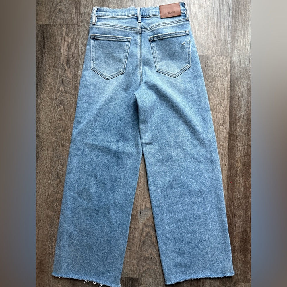 Hidden Los Angeles Denim Wide Leg Jeans Cutoff Hem Size 25 - Picture 6 of 6